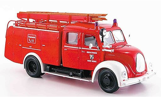 Magirus TLF 16 Merkur 1/43 Yat Ming red white pompier diecast model cars