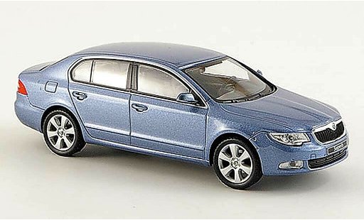 Skoda Superb 2009 1/43 Abrex II grey blue diecast model cars