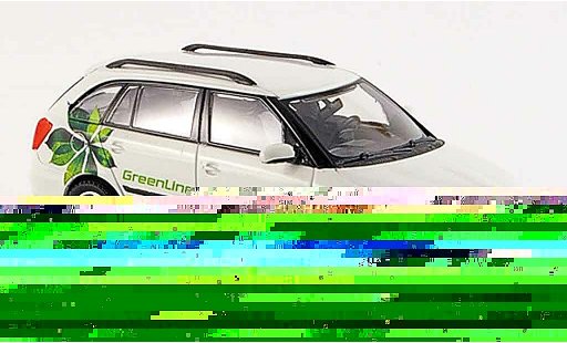 Skoda Fabia Combi 1/43 Abrex ii white green line diecast model cars