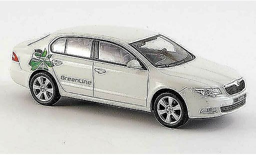 Skoda Superb 2009 1/43 Abrex II white Green Line diecast model cars