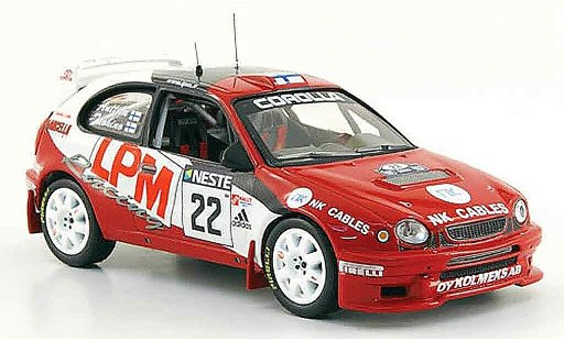 Toyota Corolla WRC 1/43 IXO no.22 rallye finland 2000 diecast model cars