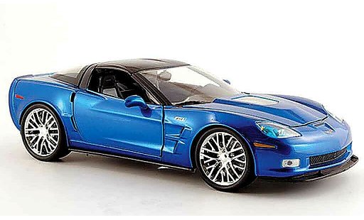 Chevrolet Corvette Coupe 1/18 Jada Toys C6 blue 2009 diecast model cars