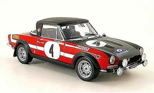Fiat 124 Abarth 1/18 Sun Star no.4 rallye grece 1972 diecast model cars