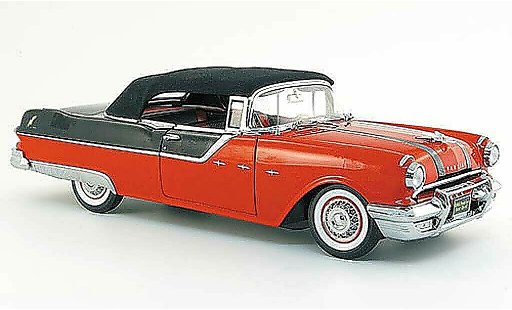 Pontiac Star Chief Convertible 1/18 Sun Star red black 1955 diecast model cars