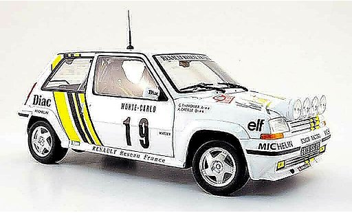 Renault 5 Rallye 1/18 Norev GT Turbo no. 19 diac monte carlo 1989 diecast model cars