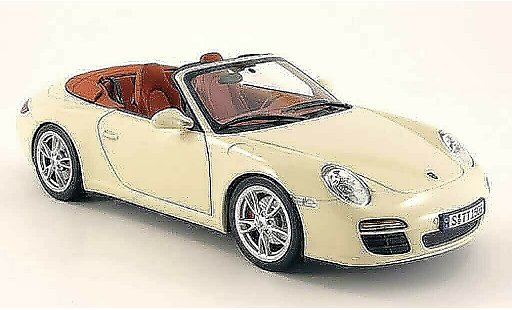Porsche 911 Carrera 1/18 Norev cabriolet creme white 2008 diecast model cars