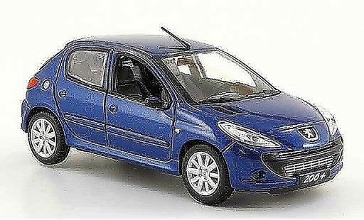 Peugeot 206 Base 1/43 Norev blue 2009 diecast model cars