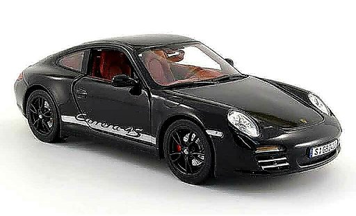 Porsche 911 4S 1/18 Norev black 2008 diecast model cars