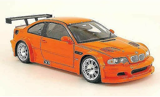 Bmw M3 coupe 1/18 Minichamps GTR E46 street orange 2001 diecast model cars