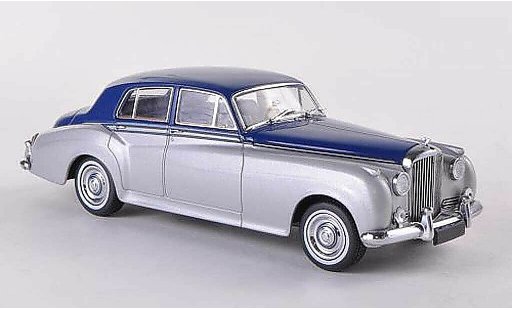 Bentley Continental berline 1/43 Minichamps S2 Standard Saloon greygrey/blue RHD 1960 diecast model cars