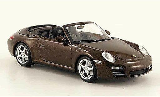 Porsche 911 4S 1/43 Minichamps Convertible Carrera brown 2008 diecast model cars