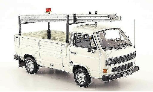 Volkswagen Combi Base 1/43 Minichamps t3 flatbed white avec leitern 1983 diecast model cars