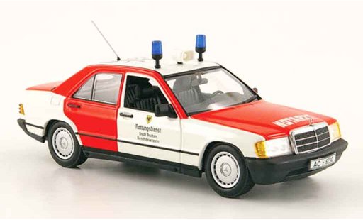 Mercedes 190 Base 1/43 Minichamps (W201) Notarzt pompier Aachen 1984 diecast model cars