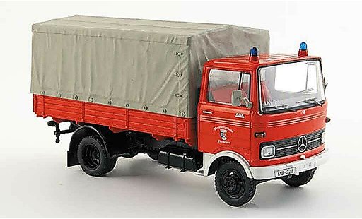 Mercedes LP 608 Pritsche 1/43 Schuco Berufspompier Oberhausen flatbed Plane diecast model cars