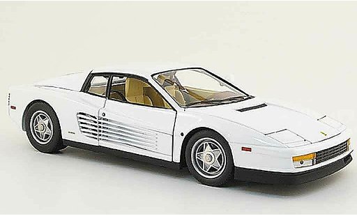 Ferrari Testarossa Miami Vice 1/18 Hot Wheels Elite white 1984 diecast model cars