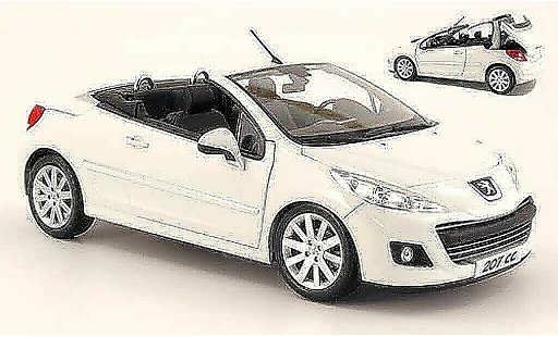 Peugeot 207 CC 1/18 Norev white 2009 diecast model cars