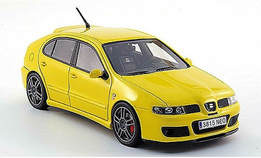 Seat Leon Cupra 1/43 Neo MKI R yellow 2003 diecast model cars