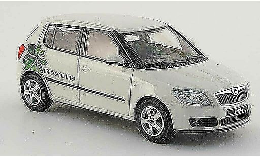 Skoda Fabia Green Line 1/43 Abrex white 4-portes diecast model cars