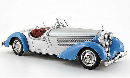 Audi 225 roadster 1/18 CMC front blue/grey 1935 diecast model cars