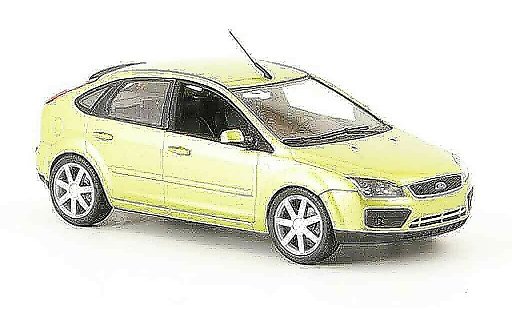 Ford Focus Berline 1/43 Minichamps yellow 5 turig 2004 diecast model cars