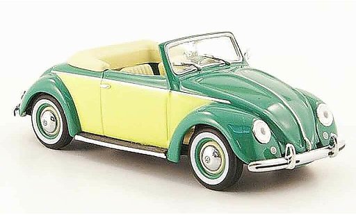 Volkswagen Coccinelle Cabriolet 1/43 Minichamps hebmuller green yellow 1949 diecast model cars