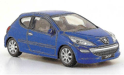 Peugeot 207 Base 1/43 Mondo Motors blue 3-turig diecast model cars