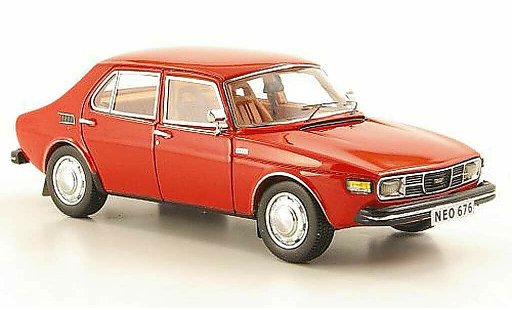 Saab 99 Base 1/43 Neo red diecast model cars