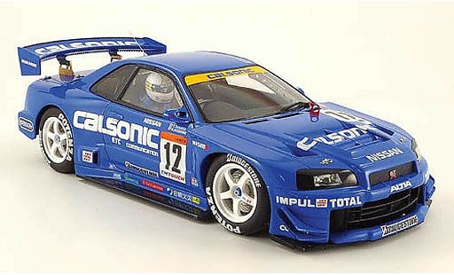 Nissan Skyline R34 1/18 Autoart JGTC gt-r no.12 calsonic k.hoshino 2002 diecast model cars