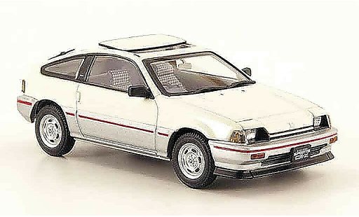Honda CR-X Ballade 1/43 Ebbro 1.5i white grey metallisee 1983 diecast model cars