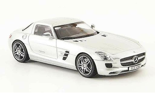 Mercedes SLS Coupe 1/43 Schuco AMG (C197) grey metallisee 2010 diecast model cars