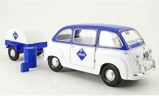Fiat 600 Multipla 1/18 Mini Miniera aral avec anhanger diecast model cars