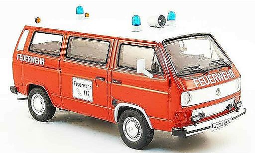 Volkswagen Combi B 1/43 Premium Cls t3b bus pompier red white diecast model cars
