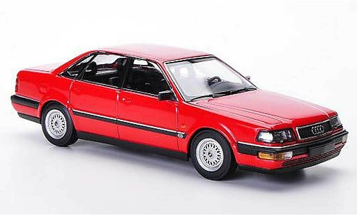 Audi V8 berline 1/43 Minichamps red 1988 diecast model cars