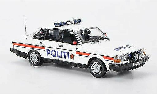 Volvo 240 GL 1/43 Minichamps Politi Police Norwegen 1986 diecast model cars