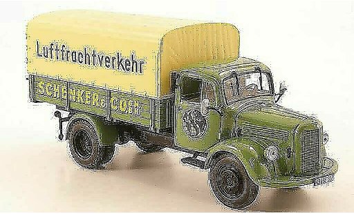 Mercedes L3500 Base 1/43 Minichamps flatbed/Plane Schenker Luftfrachtverkehr 1950 diecast model cars