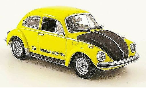 Volkswagen Coccinelle Base 1/43 Minichamps 1303 world cup yellow black 1974 diecast model cars