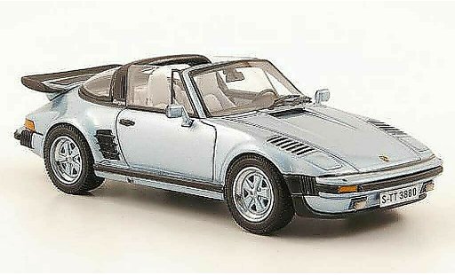 Porsche 911 Turbo 1/43 Neo SE Targa Flatnose blue 1987 diecast model cars