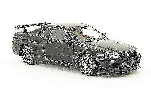 Nissan Skyline R34 1/43 Ebbro GT R V Spec II black 2001 02 diecast model cars