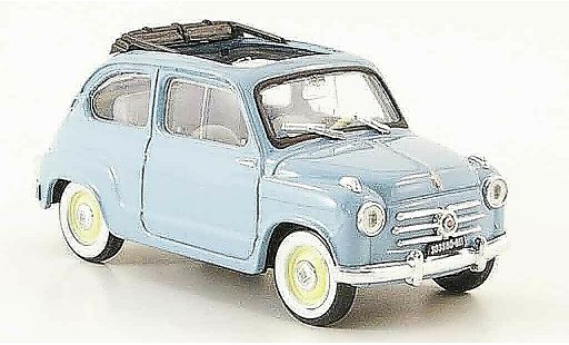 Fiat 600 Berlina 1/43 Brumm (Serie 1) greyblue open 1956 diecast model cars
