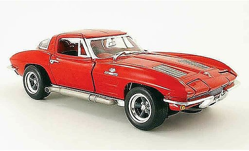 Chevrolet Corvette Coupe 1/18 Johnny Lightning C2 red 1963 diecast model cars