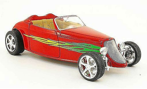 Ford Hot Rod 1933 1/18 Yat Ming convertible red avec flammendekor open diecast model cars
