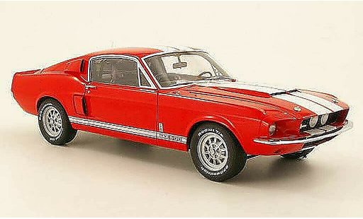 Shelby GT 500 1967 1/18 Autoart red with whiteen stripes diecast model cars