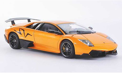 Lamborghini Murcielago LP670 1/43 Autoart 4 SV orange/carbon 2009 diecast model cars