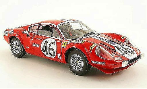 Ferrari Dino GT 1/18 Hot Wheels dino no.46 nart 24h le mans 1972 diecast model cars