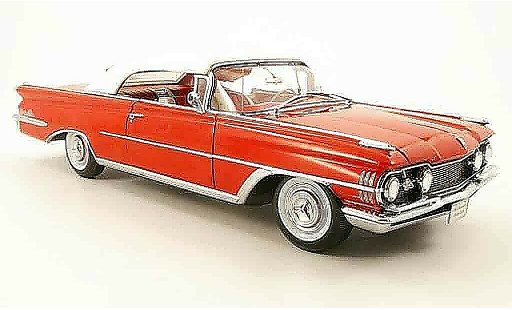 Oldsmobile 98 Convertible 1/18 Sun Star red/white toit fermees hood 1959 diecast model cars