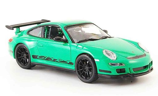 Porsche 911 GT3 RS 1/43 Yat Ming green avec blacken stripes diecast model cars