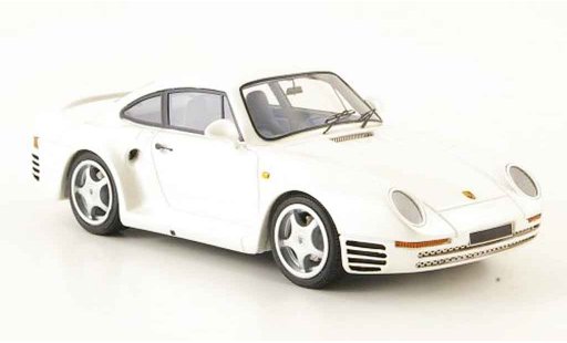 Porsche 959 1984 1/43 Look Smart white diecast model cars