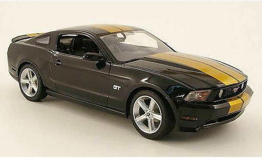 Ford Mustang GT 1/18 Greenlight noir/gold 2010 diecast model cars