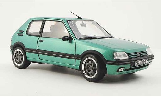 Peugeot 205 GTI 1/18 Norev Griffe green 1990 diecast model cars