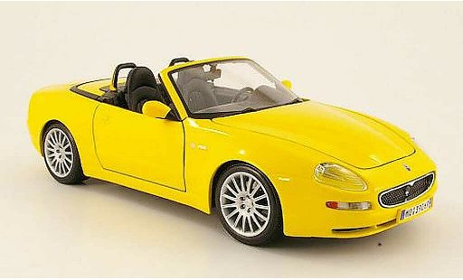 Maserati GT Spyder Base 1/18 Maisto yellow 2004 diecast model cars
